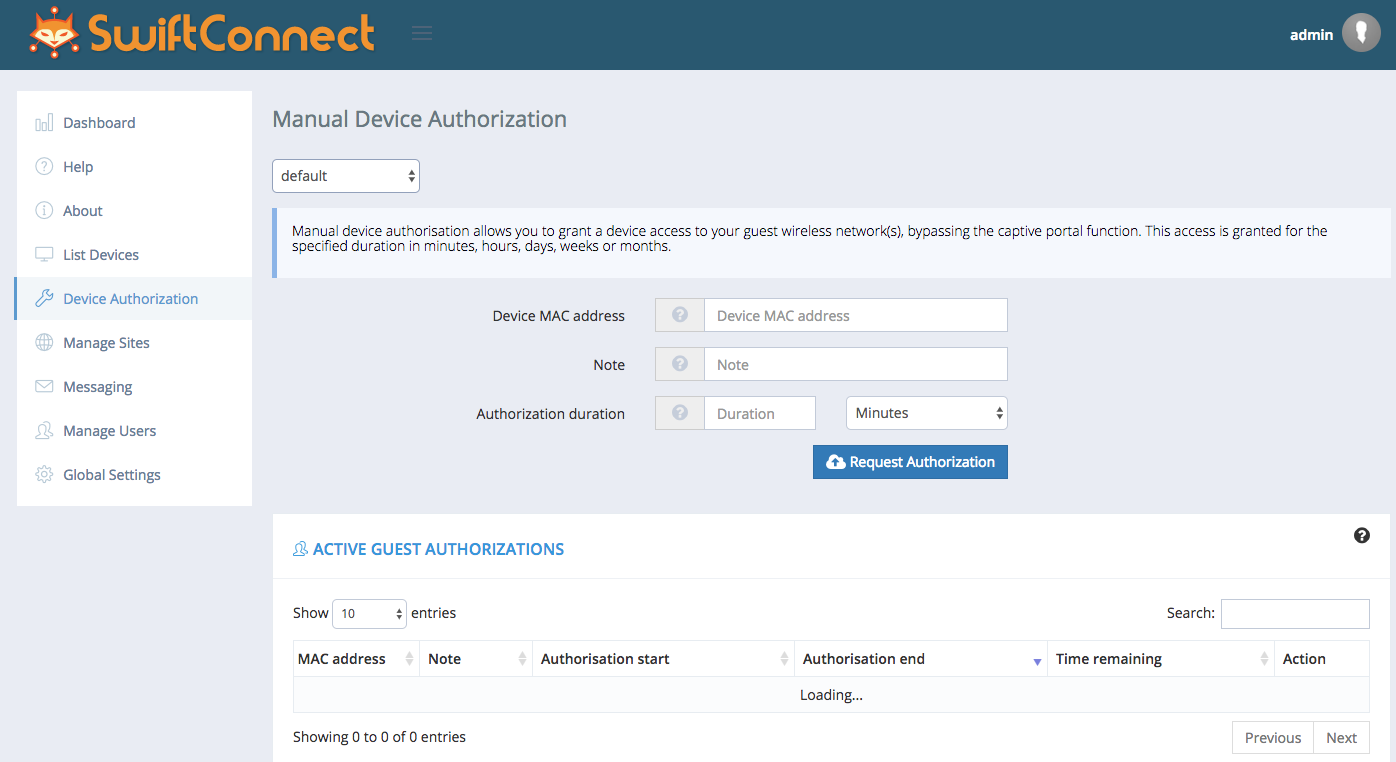Manual Authorization SwiftConnect™